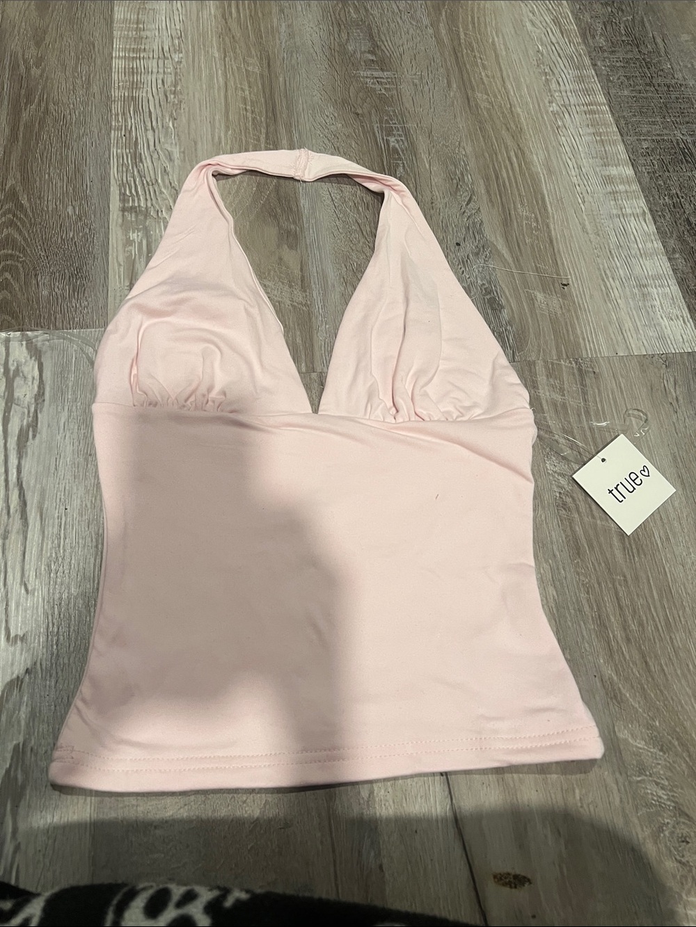 True & Co. Light Pink Halter Tank Top